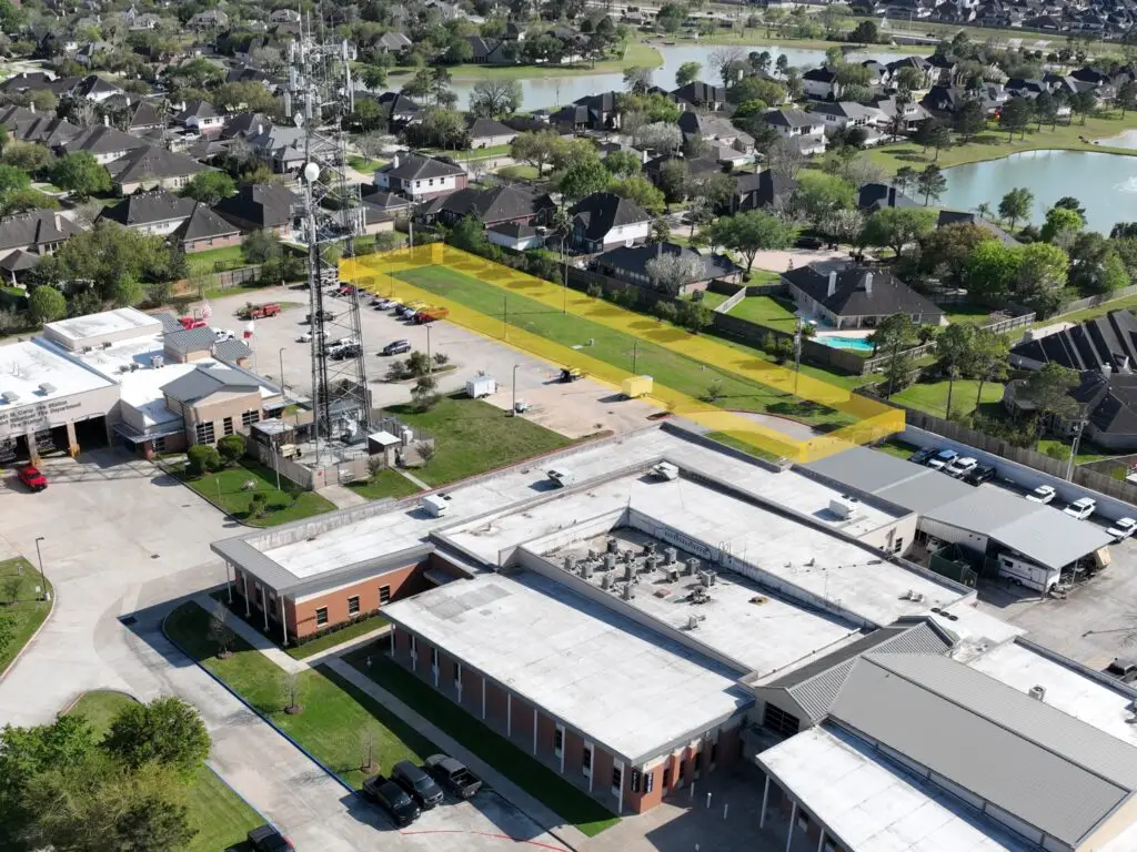 New Fuel Island and Parking at Friendswood Police Department - Galveston County